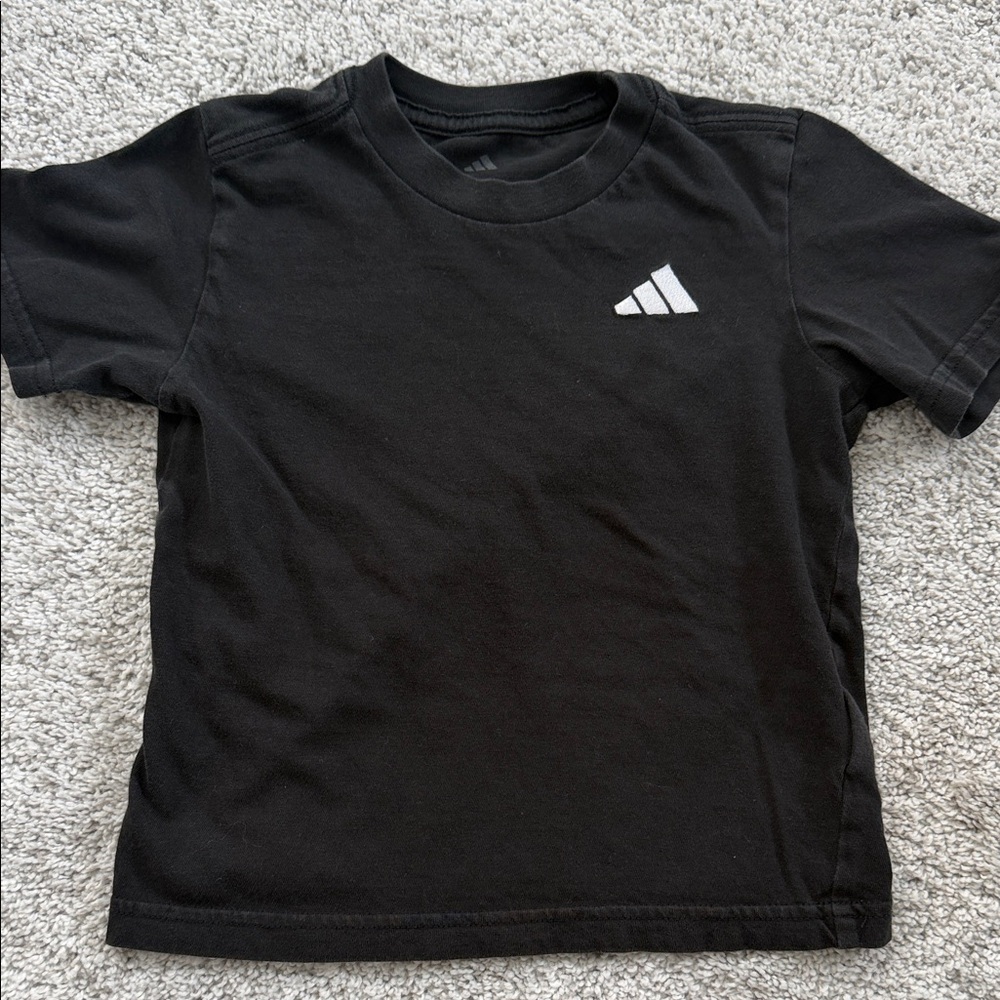 Adidas Kids Black Tee with Logo